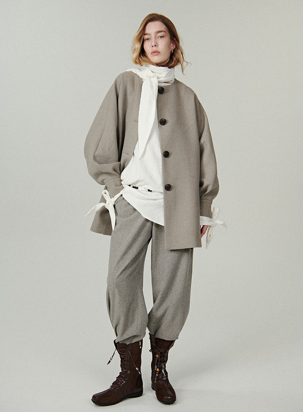 Ribbon Tie Long Shirt