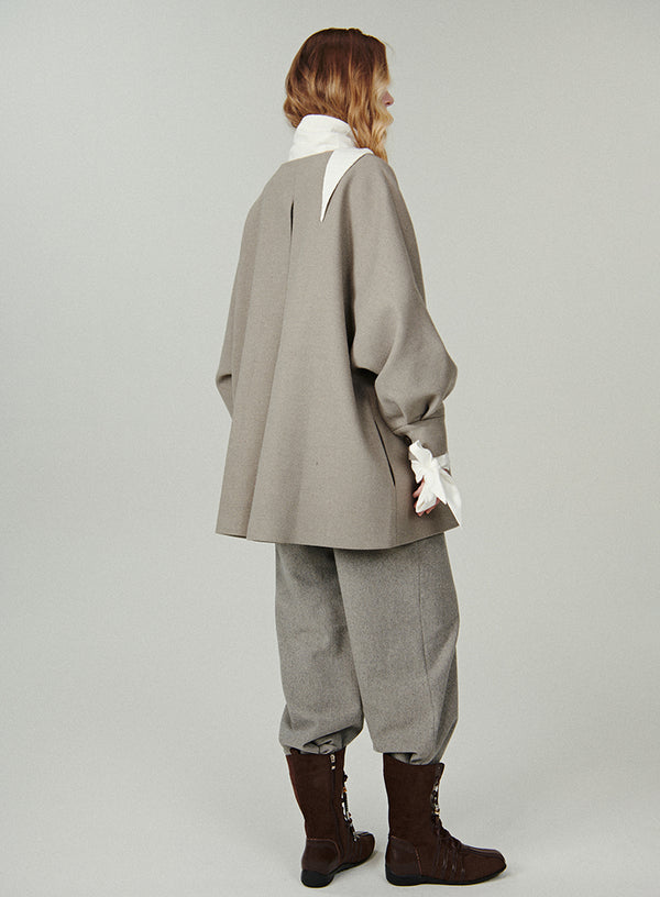 Relaxed Round Neck Coat