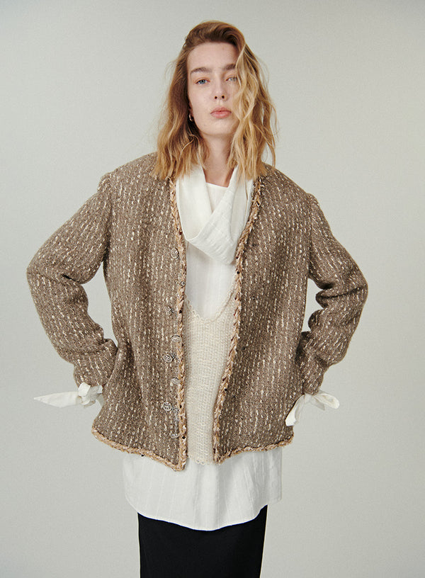 Luxe Lace V Neck Jacket