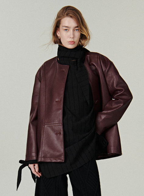 PU Faux Leather Jacket