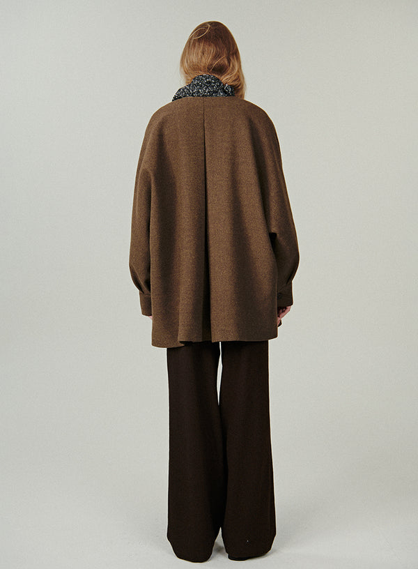 Relaxed Round Neck Coat