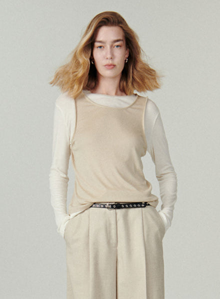 Layered Look Knit Top