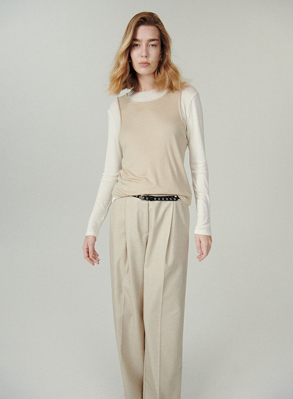 Layered Look Knit Top