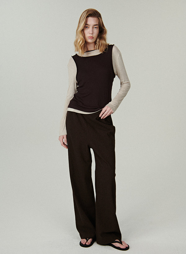 Layered Look Knit Top