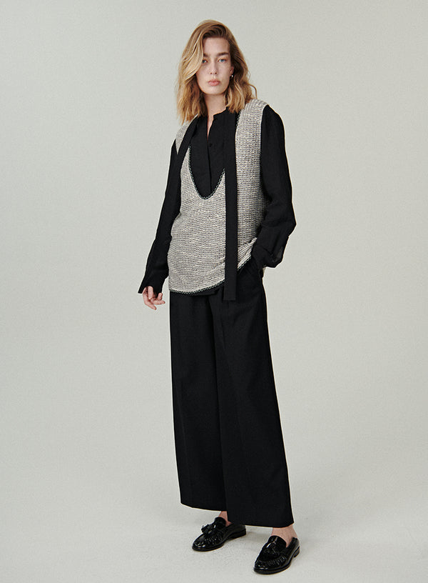 Chic Wrap Collar Shirt