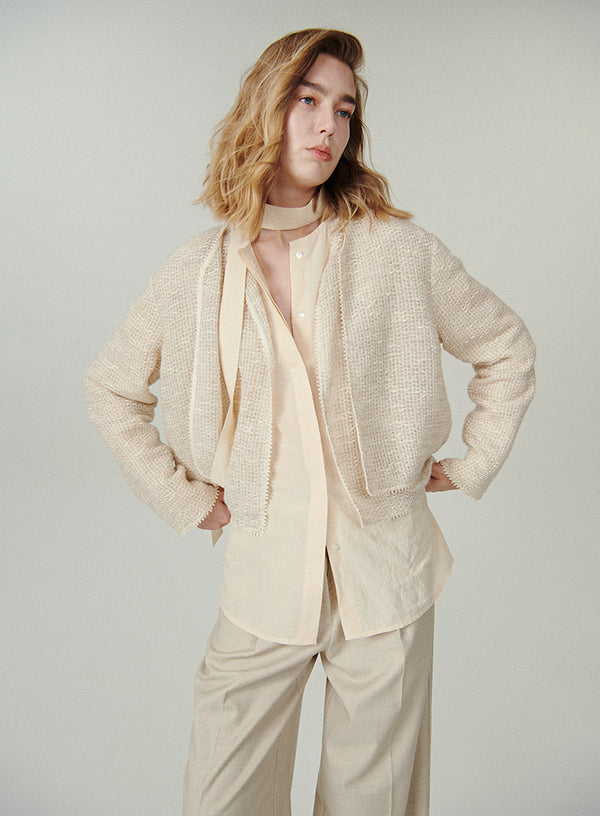 Chic Wrap Collar Shirt