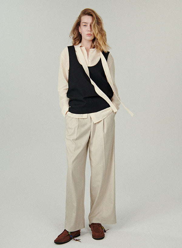 Chic Wrap Collar Shirt