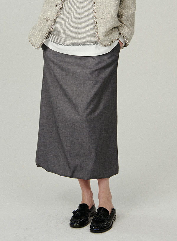 Sort/rød Hepburn plisseret nederdel