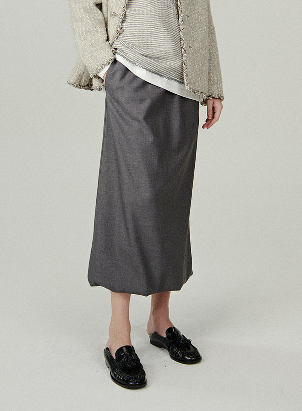 Sort/rød Hepburn plisseret nederdel