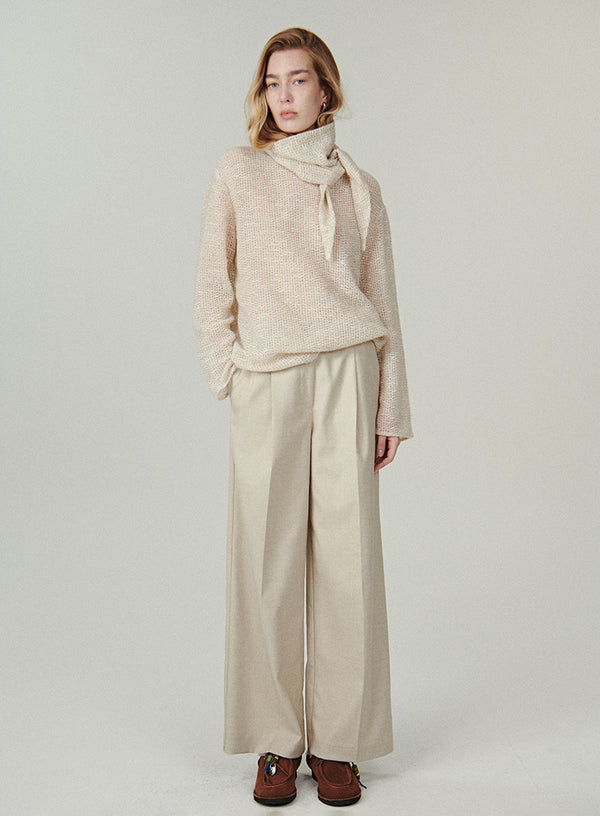 Removable Scarf Collar Top