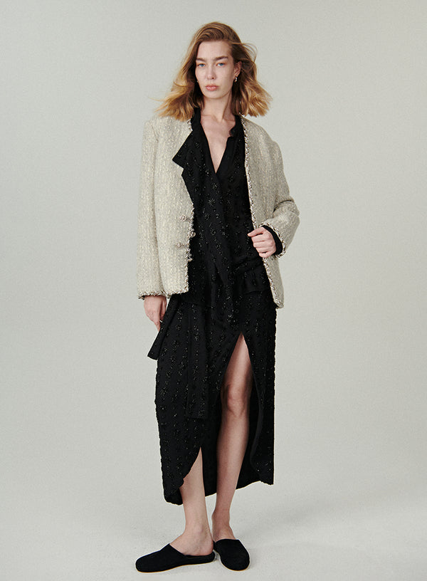 Luxe Lace V Neck Jacket