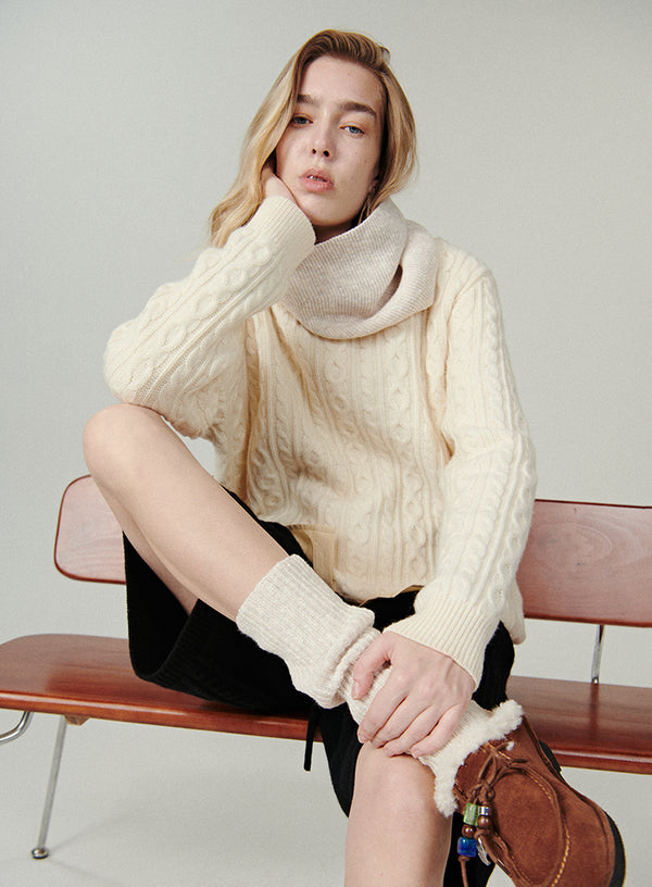 2-in-1 Knit Hat & Scarf
