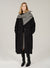 Checkered Scarf Wool Coat