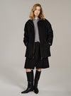 Turtleneck Wool Blend Coat