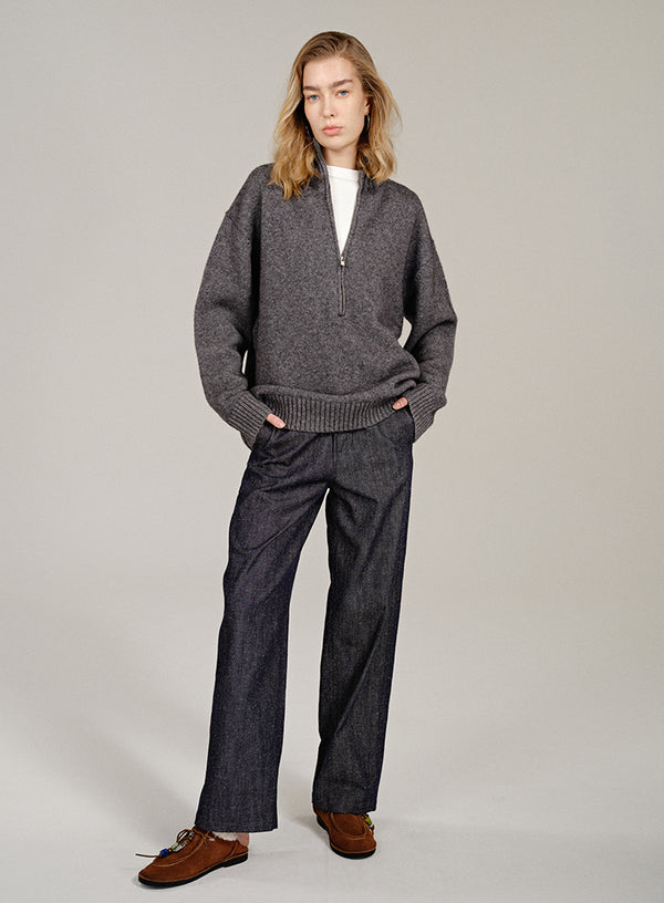 Yak Wool Zip Sweater