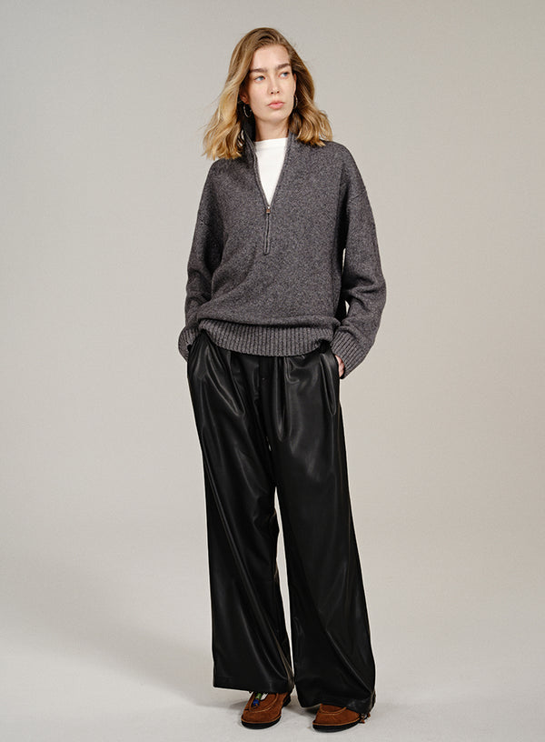 Yak Wool Zip Sweater