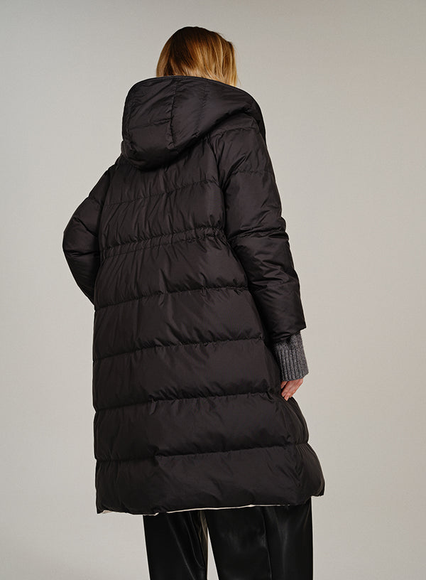 Black/White Dual Side Down Coat