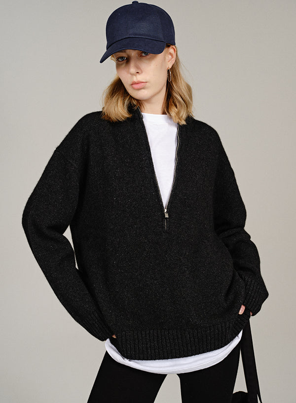 Yak Wool Zip Sweater