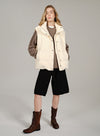 Luxury White Down Vest Coat