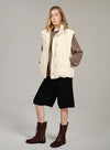 Luxury White Down Vest Coat