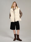 Luxury White Down Vest Coat