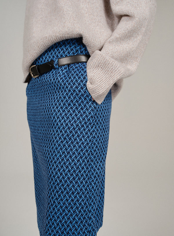 Plaid Wool Pencil Skirt