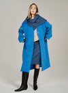 Checkered Scarf Wool Coat
