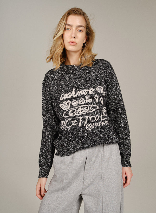 Marled Wool-blend Sweater