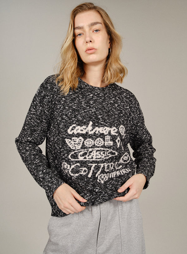 Marled Wool-blend Sweater