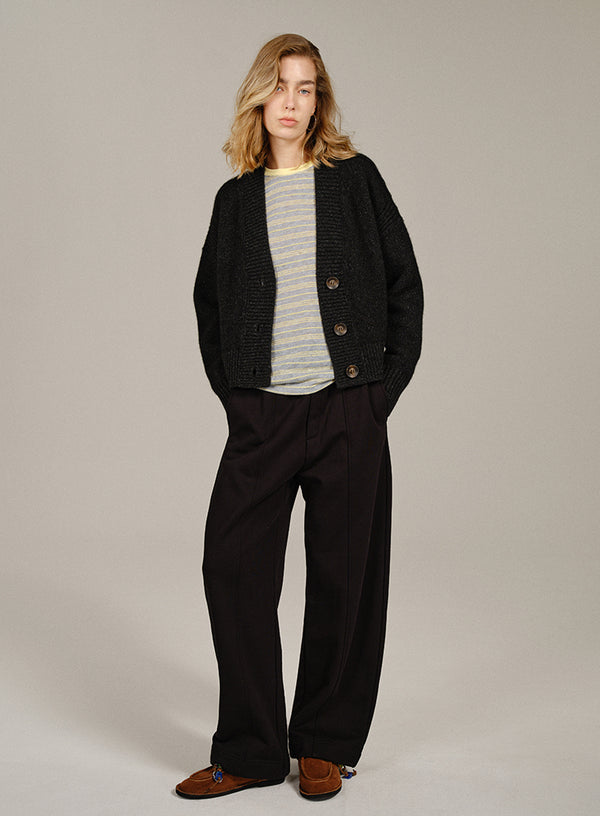 Embroidered Stripe Long Sleeve Tee