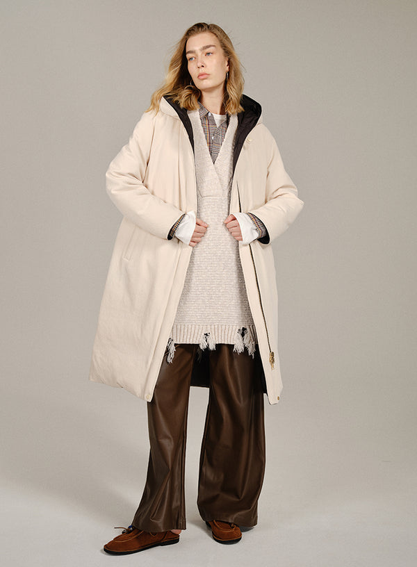 Marled Long Wool Vest Top