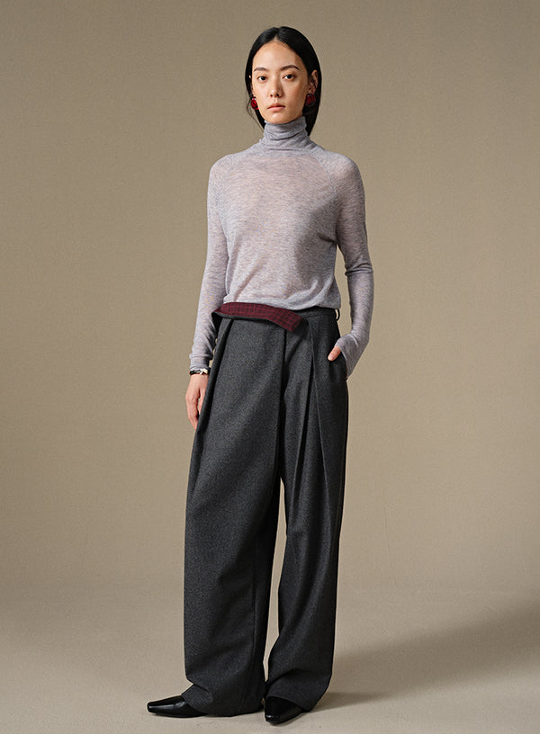 Turtleneck Wool Base Layer Top