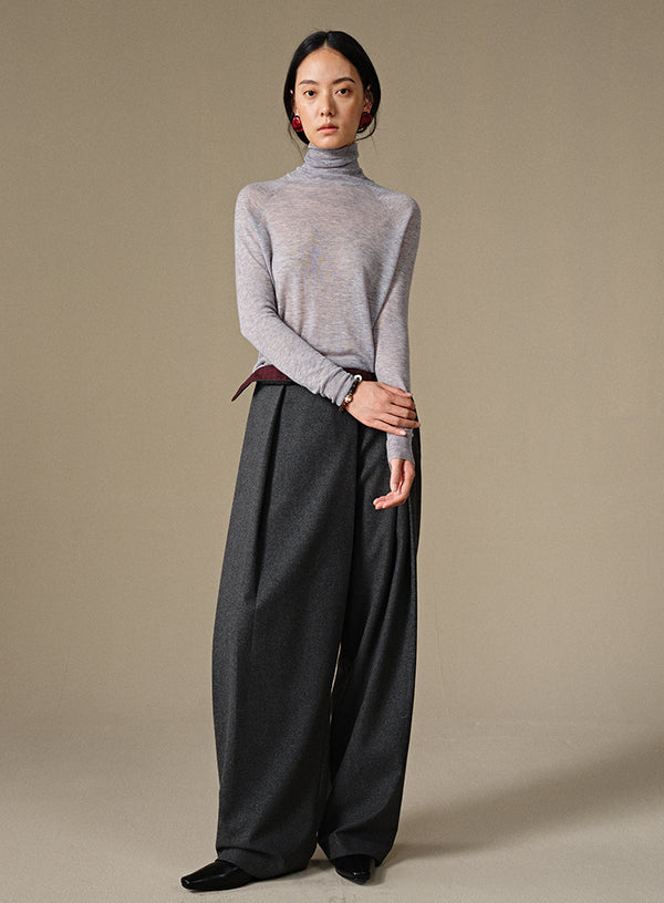 Turtleneck Wool Base Layer Top