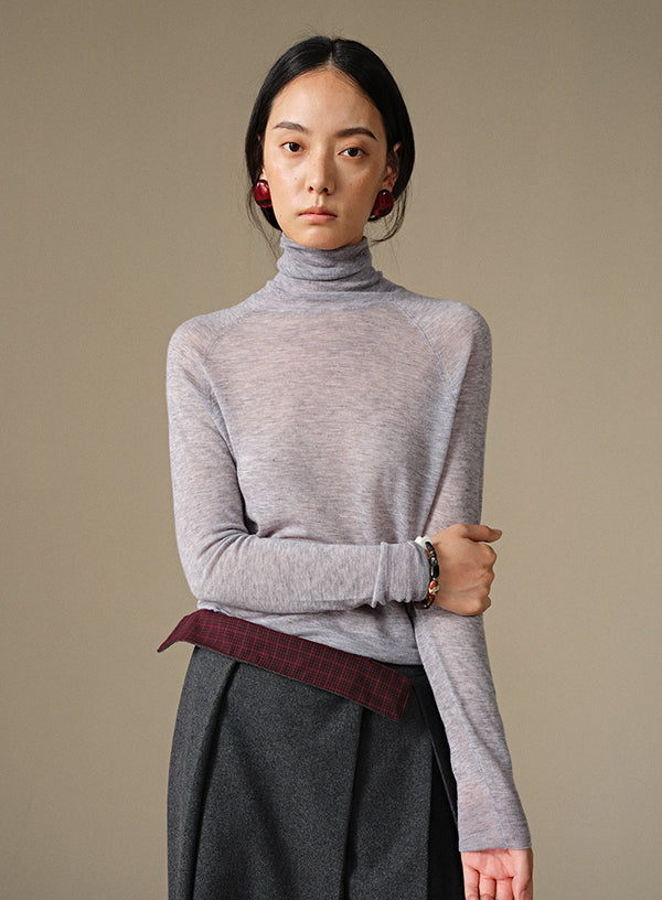 Turtleneck Wool Base Layer Top