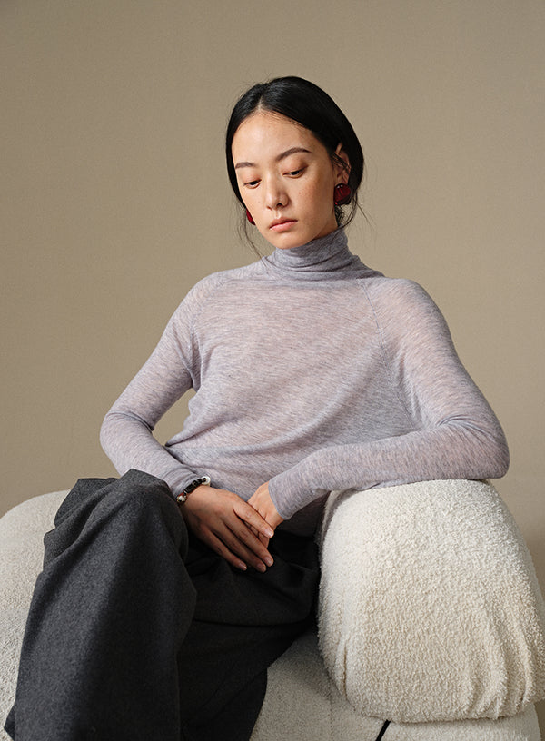 Turtleneck Wool Base Layer Top