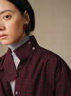 Stand Collar Plaid Shirt