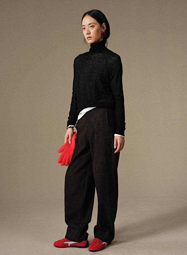 Turtleneck Wool Base Layer Top