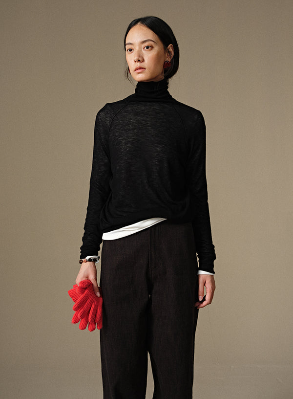 Turtleneck Wool Base Layer Top