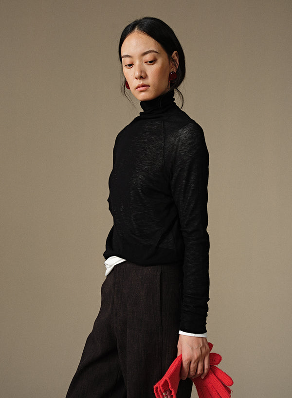 Turtleneck Wool Base Layer Top
