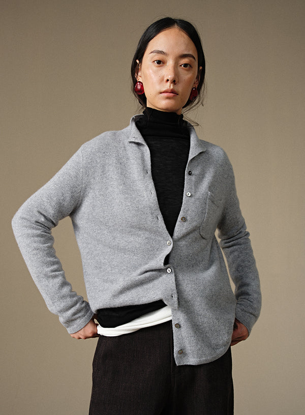 Cashmere Shirtstyle Cardigan