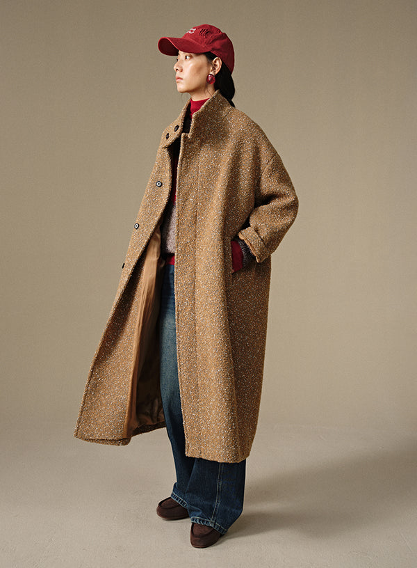 Winter Floral Long Overcoat