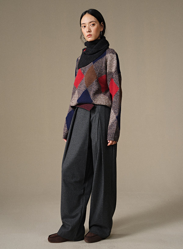 Designer Wide-Leg Pants