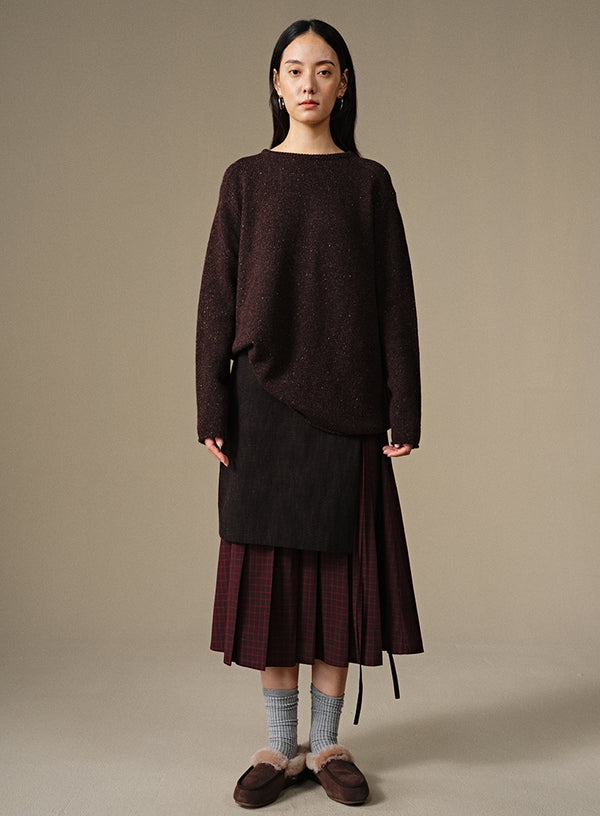 Textured Dot Wool Pullover