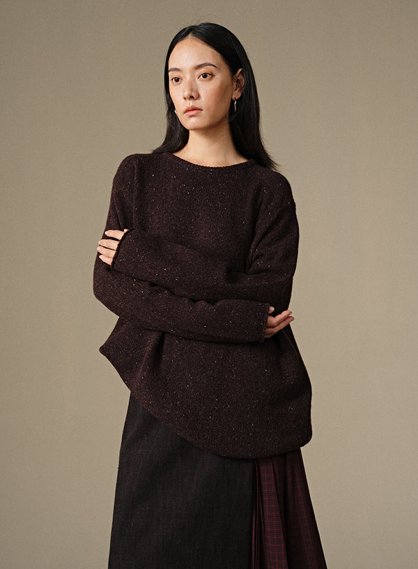 Textured Dot Wool Pullover