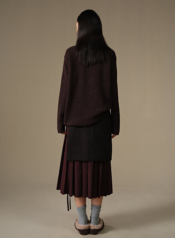 Double Layer Plaid Skirt