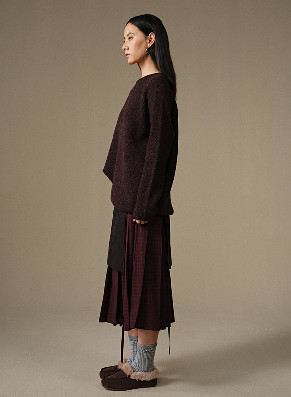 Double Layer Plaid Skirt