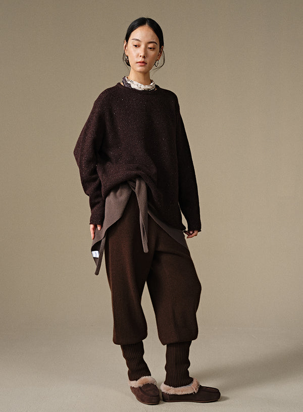 Textured Dot Wool Pullover