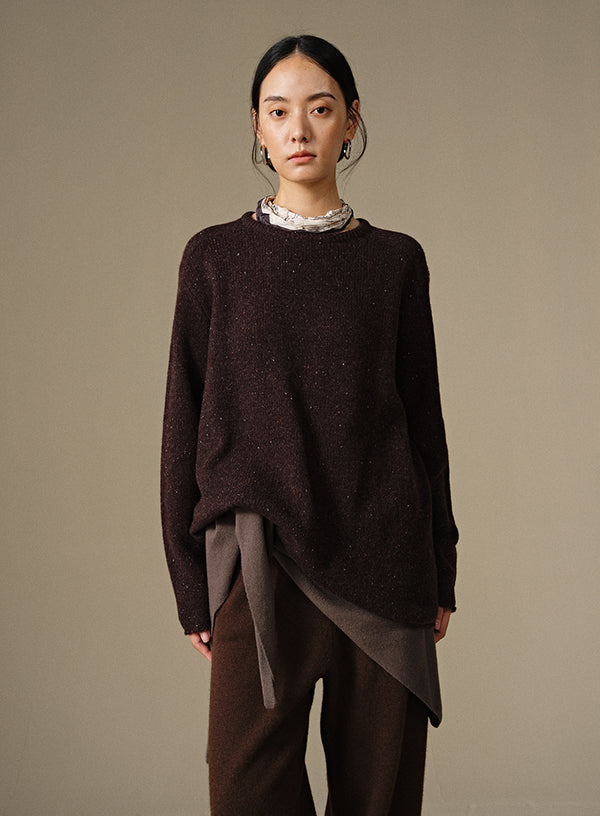 Textured Dot Wool Pullover