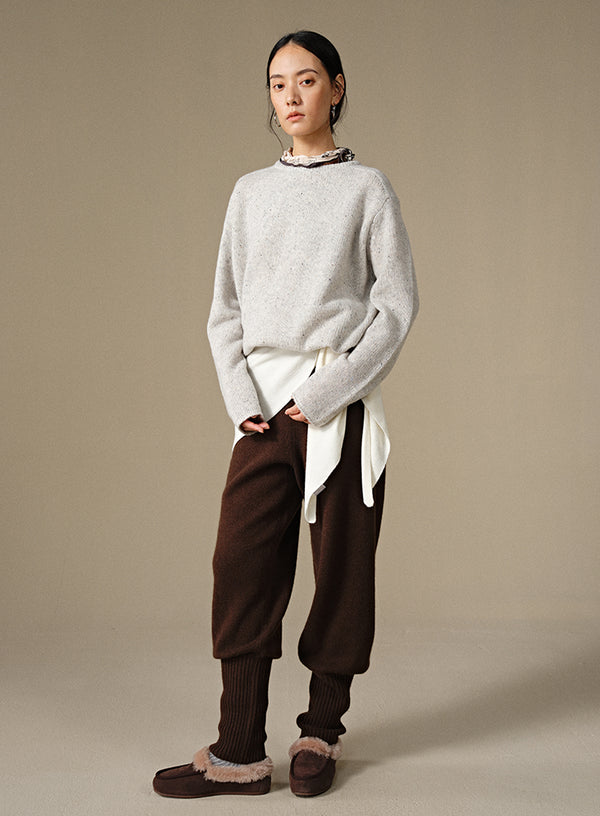 Textured Dot Wool Pullover