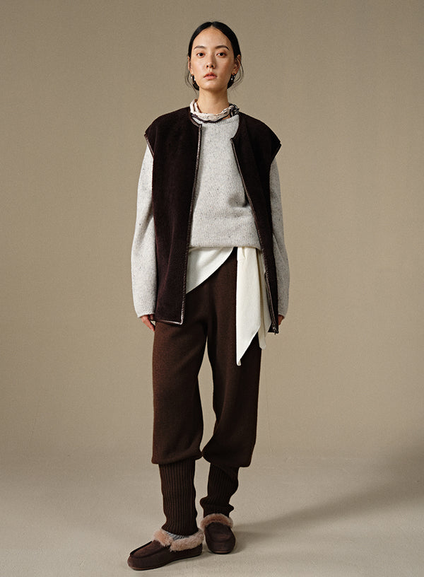 Textured Dot Wool Pullover